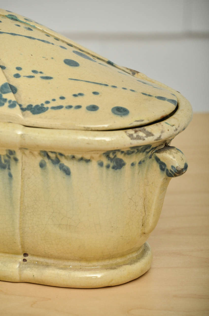 19th Century French Faience Covered Tureen In Excellent Condition In New York, NY
